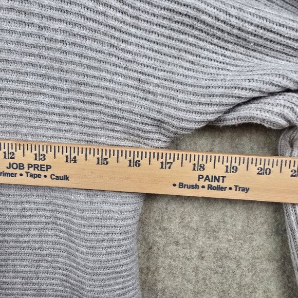 Poof Apparel Medium Gray Ribbed Knit Sweater - Picture 7 of 7